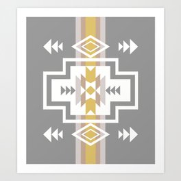 Aztec Stripes Art Print