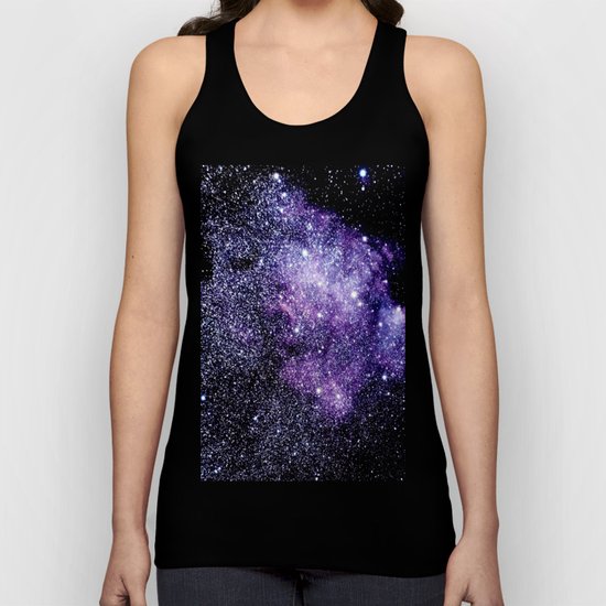 Galaxy Stars Violet Blue Unisex Tank Top