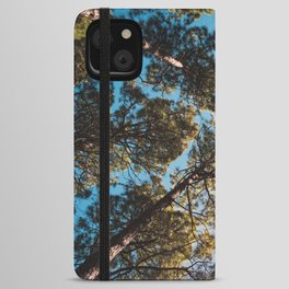 Trees and sky in sunlight- forest landscape - nature photography iPhone Wallet Case