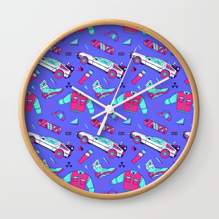 Back to The Future Pattern Wall Clock