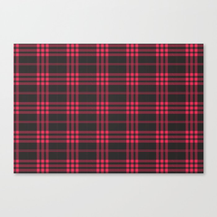 red and black flannel Canvas Print