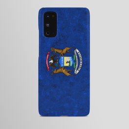 Flag of the State of Michigan Banner Standard The Great Lakes State Mitten Emblem Colors Android Case