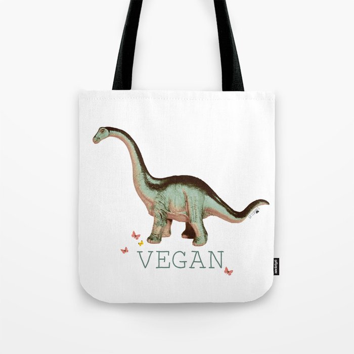 vegan dino: say what?? Tote Bag
