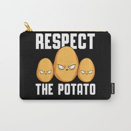 Respect The Potato Lover Spud Life Vegan Fries Tater Tots Carry-All Pouch | Tatertots, Potatoes, Potatooutfit, Kawaiipotato, Potatoeater, Spudlife, Potatoaddict, Veggies, Rootvegetable, Potatoapparel 