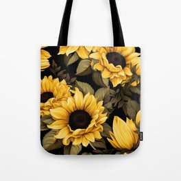 Feel the breeze in a sunflower dance pattern Tote Bag