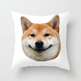 Shiba Smile Throw Pillow
