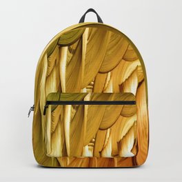 Vanir Backpack | Acrylic, Yellow, Designs, Oil, Feathers, Nature, Streetart, Beige, Vintage, Swirls 