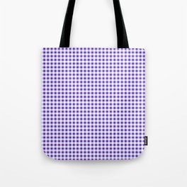 Periwinkle Collection - with Purple Check Pattern Tote Bag