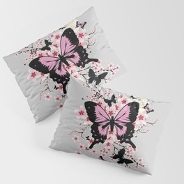 Cherry Blossom Butterflies Pillow Sham