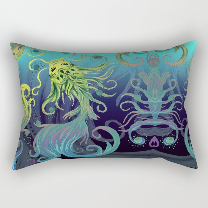 Grass Koi Sea Rectangular Pillow