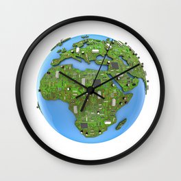 Data Earth Wall Clock