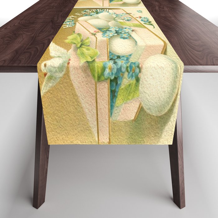 Happy Easter Dove Of Peace Table Runner