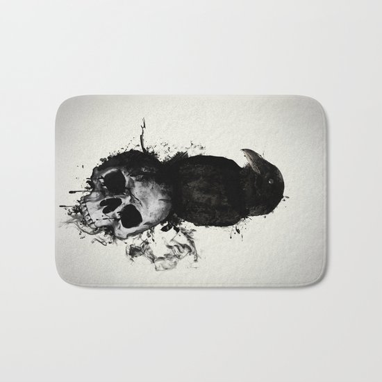 Raven and Skull Bath Mat