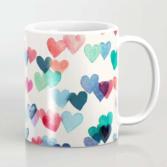 Heart Connections Watercolor Painting Coffee Mug By Micklyn