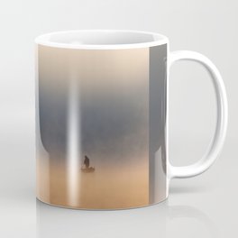 Fisher in foggy morning Coffee Mug