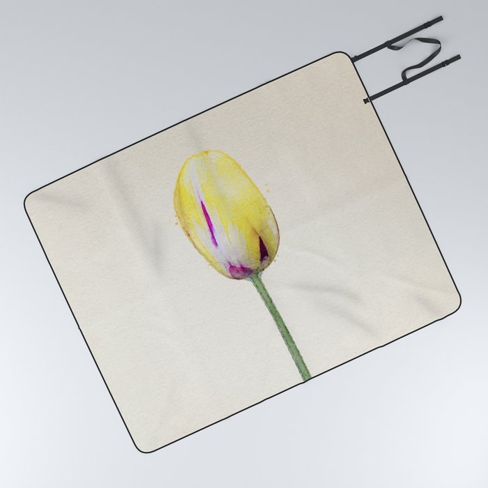 Yellow Tulip Picnic Blanket