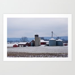 Winter's Farm Art Print