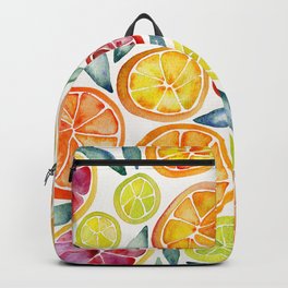 Sliced Citrus Watercolor Backpack