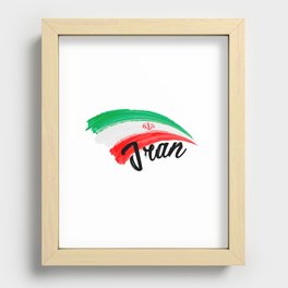 Iran flag Recessed Framed Print