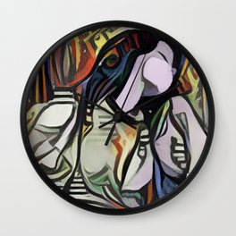 Sleeping Woman Picasso Style Wall Art Painting Wall Clock