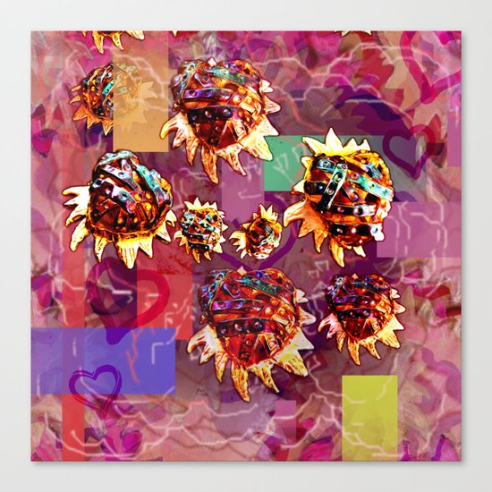 Milagros Heart Falling Canvas Print