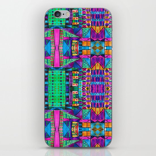 Tribal Patchwork II Pink iPhone & iPod Skin