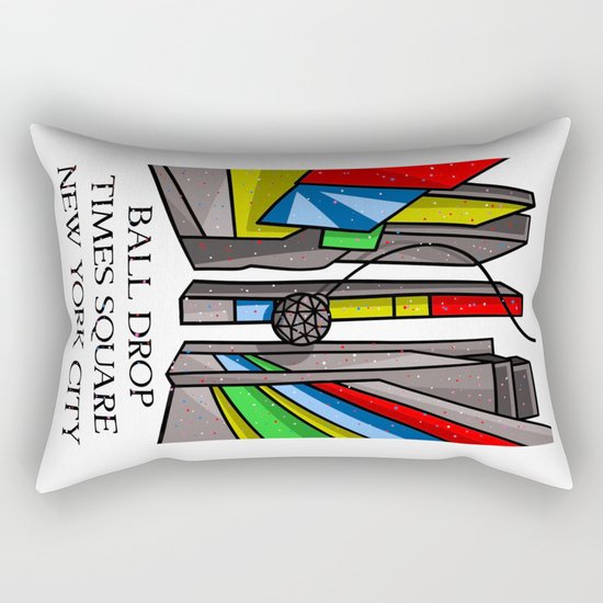 Ball Drop Times Square Rectangular Pillow