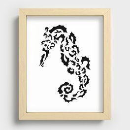Sea horse in shapes Recessed Framed Print