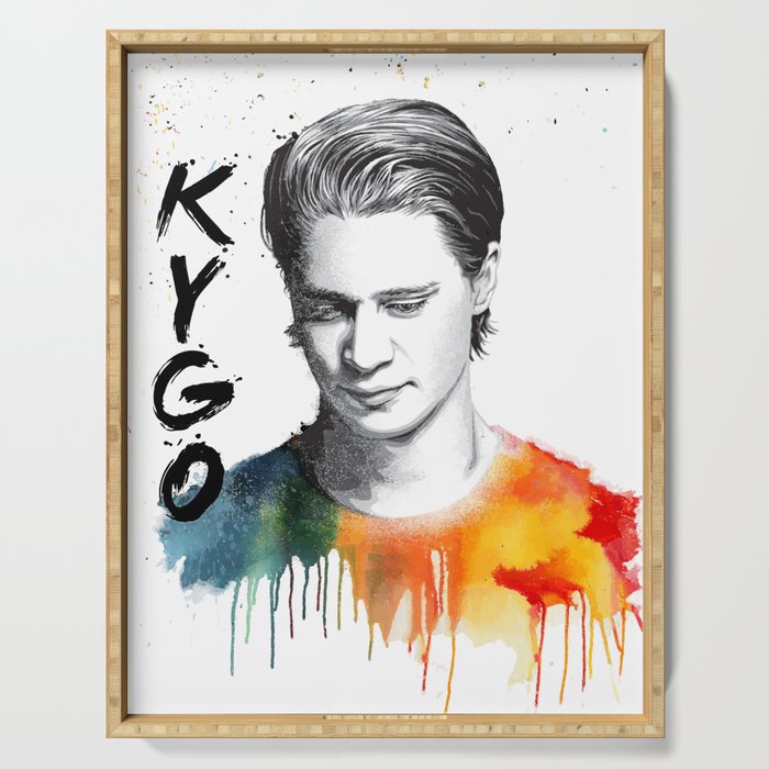 Kygo paint portrait (Fan Art) Serving Tray