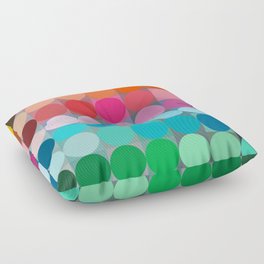 Circles and Squares Geometric Floor Pillow