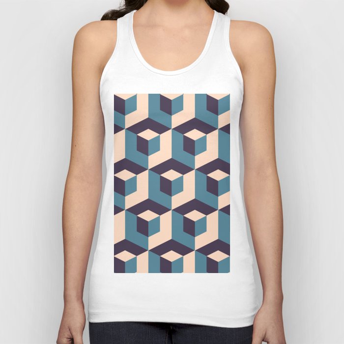 Abstract Geometric Cubes Tank Top