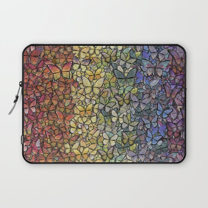 rainbow of butterflies aflutter Laptop Sleeve