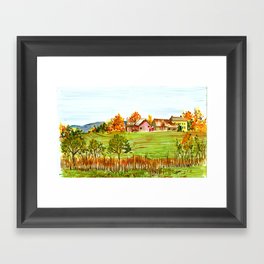 New England Farmhouse Framed Art Print