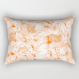 orange tropical leaves pattern Rectangular Pillow