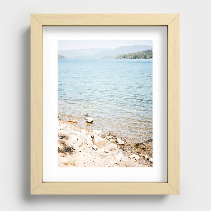 Mountain Lake Art Print Recessed Framed Print