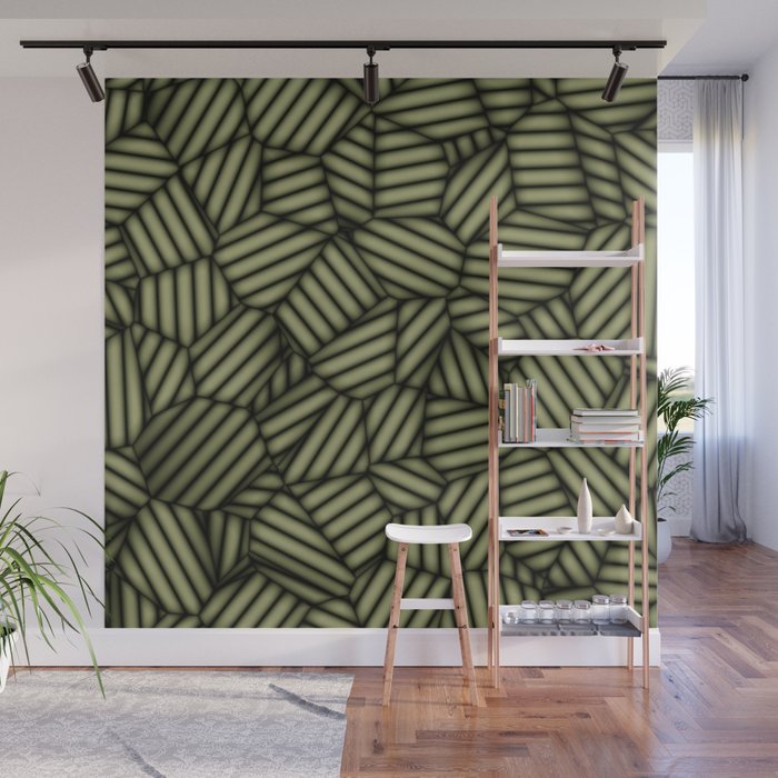 Tropical Nature Pattern with Leaves Wall Mural