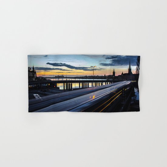 Stockholm Night - Slussen Hand & Bath Towel