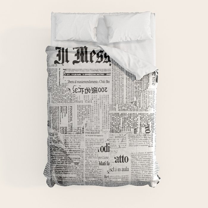Black And White Collage Of Grunge Newspaper Fragments