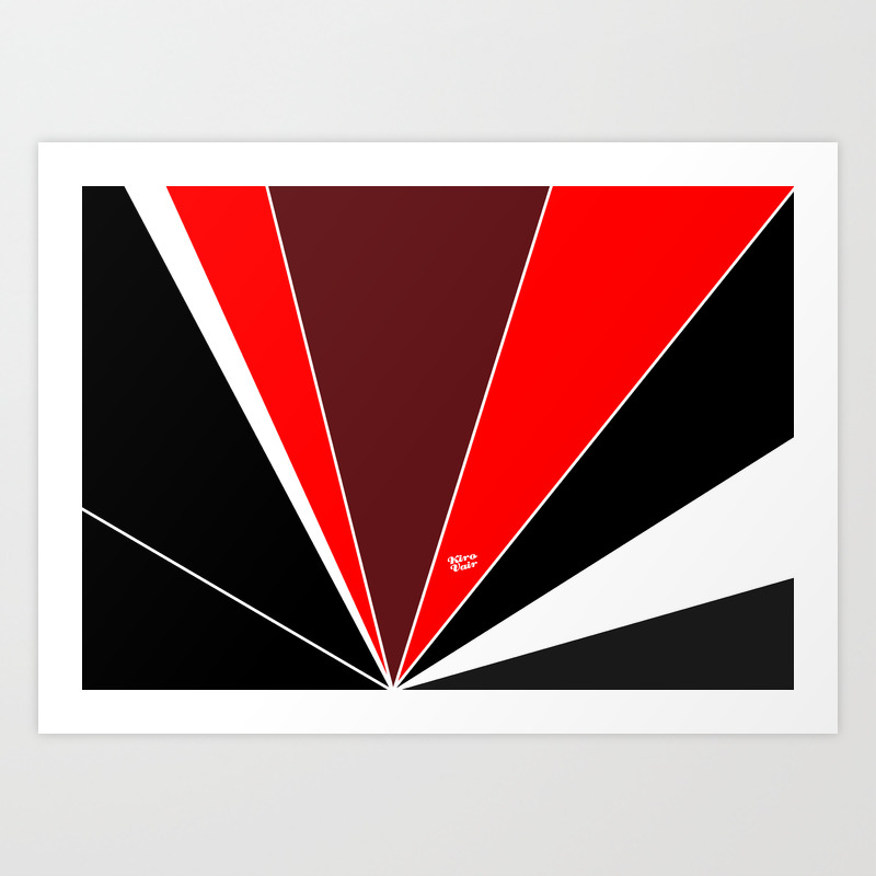 Red Art Deco Abstract Minimal Christmas Design Kirovair Decor