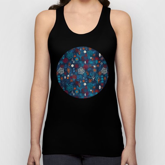 Earth, Water, Fire, Air - a watercolor pattern Unisex Tank Top