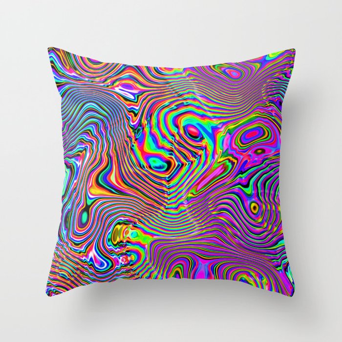 Funky liquid shapes Throw Pillow