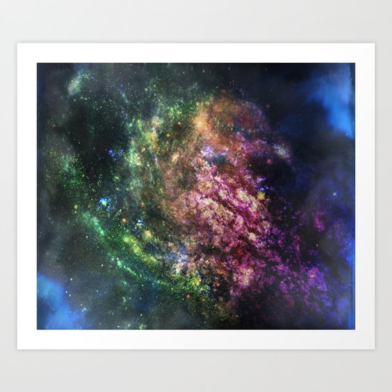 Rainbow Nebula Art Print