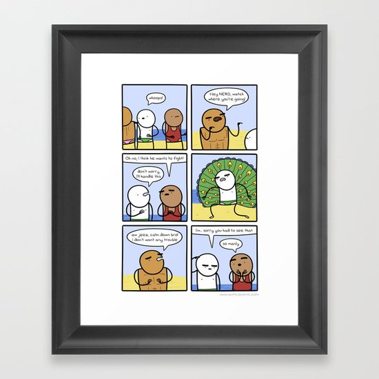Antics #261 - scare tactics Framed Art Print