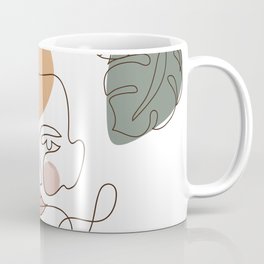 Girl with Monstera Coffee Mug