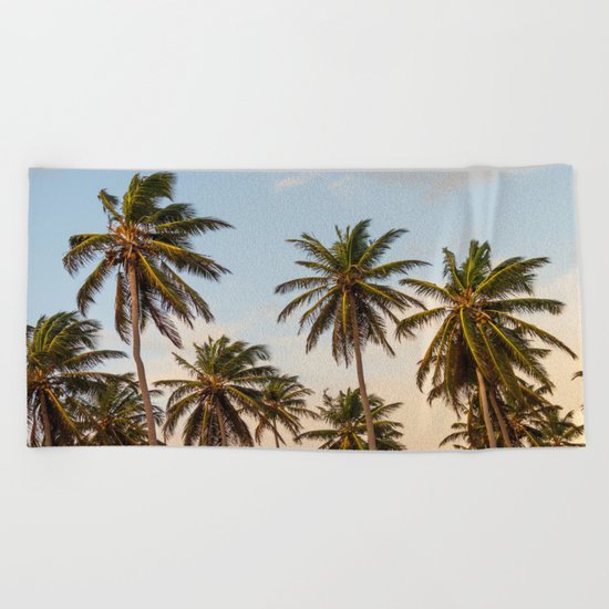 Sky beach palmier Beach Towel