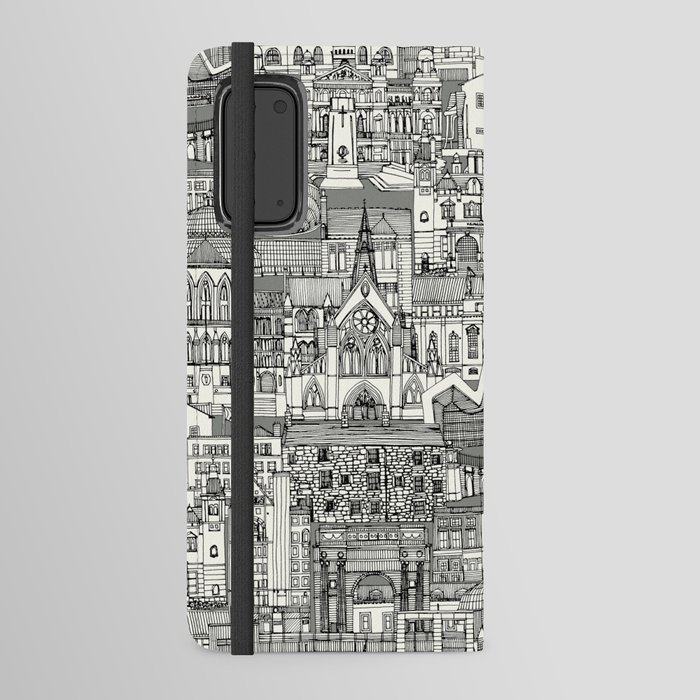 Glasgow toile black pewter Android Wallet Case