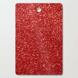 red glitter sparkle  Cutting Board