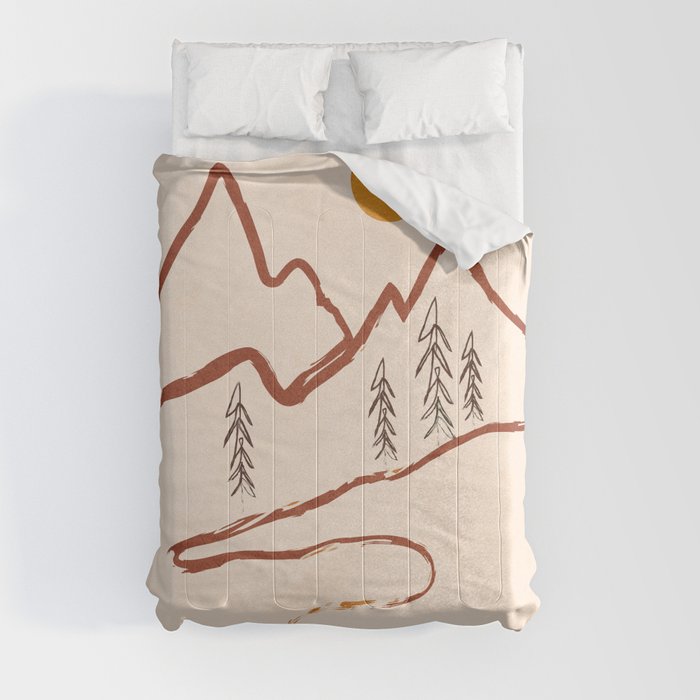 Mountain Minimal Comforter