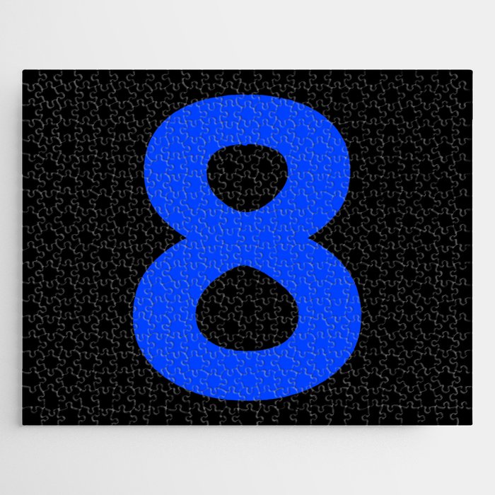 Number 8 (Blue & Black) Jigsaw Puzzle