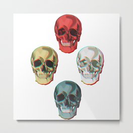 The four skulls of style Metal Print